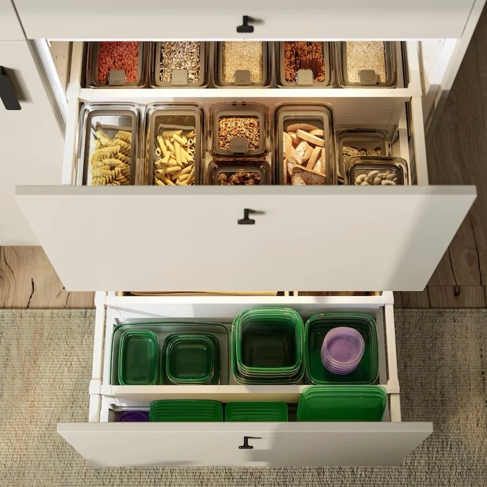 IKEA Green Food Storage Container Set New